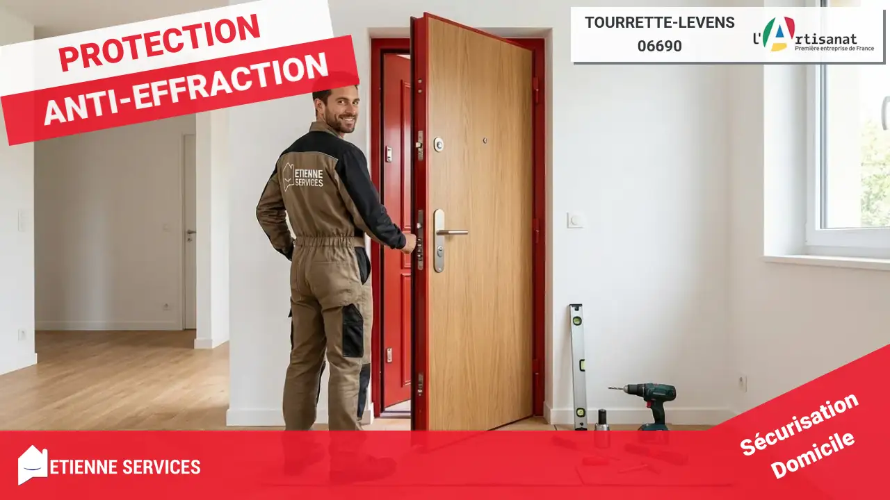 Installation Professionnelle de Porte Blindée à Tourrette-Levens (06690)