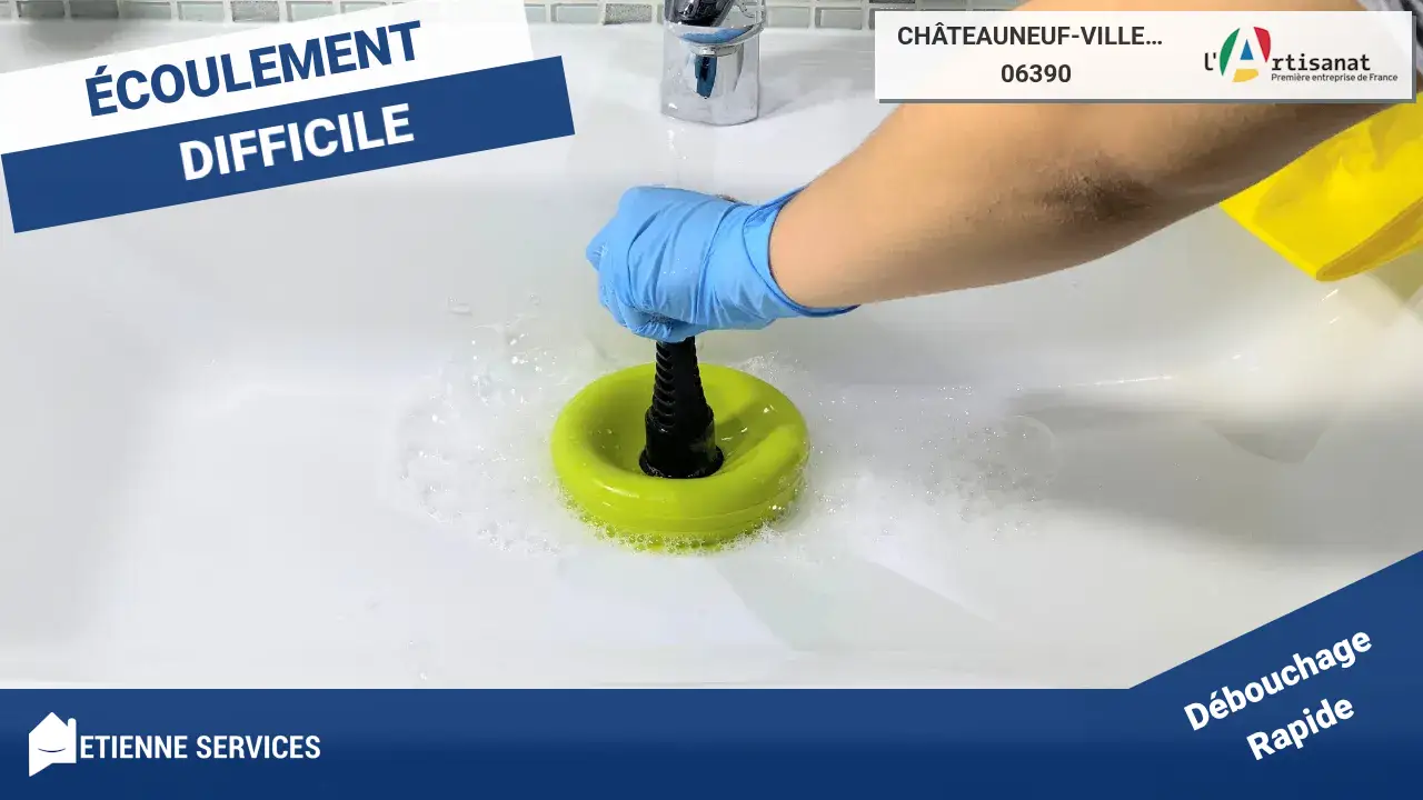 Service de Débouchage de Canalisation Rapide et Efficace à Châteauneuf-Villevieille