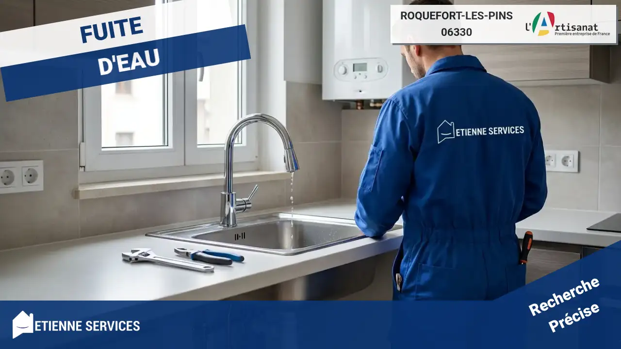 Réparation Rapide de Fuite d'Eau par nos Artisans Plombiers à Roquefort-les-Pins