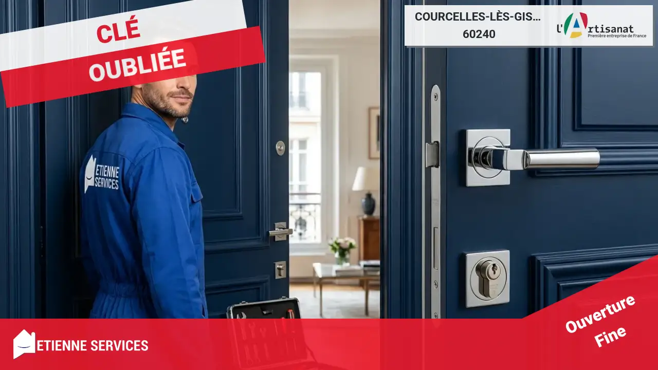 Service expert pour l'ouverture de porte claquée ou fermée à Courcelles-lès-Gisors