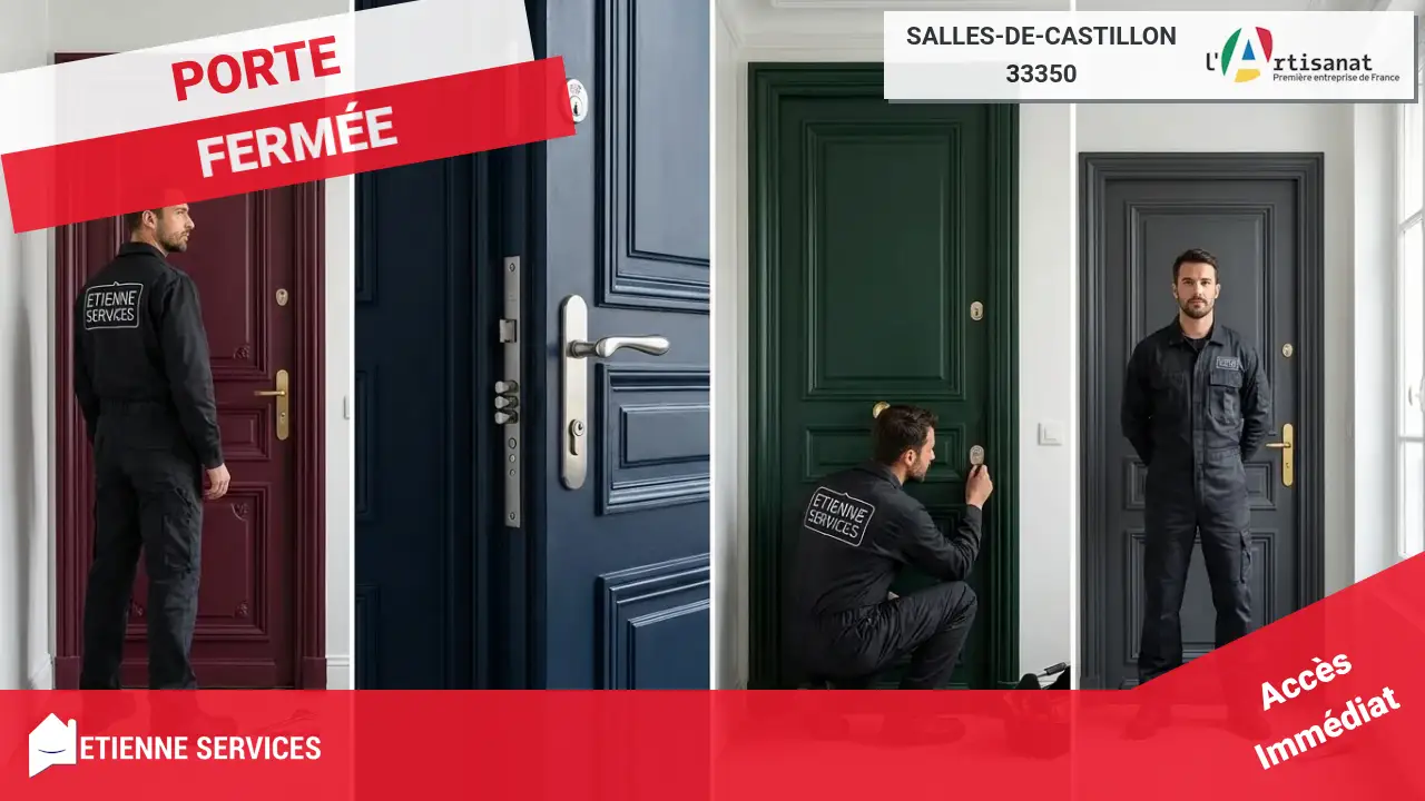 Spécialistes de l'ouverture de porte rapide et efficace à Salles-de-Castillon (33350)