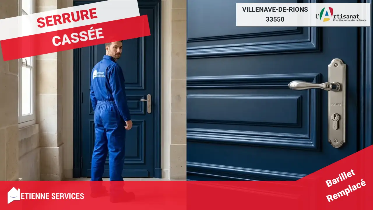 Service de dépannage de serrurerie d'urgence à Villenave-de-Rions et alentours
