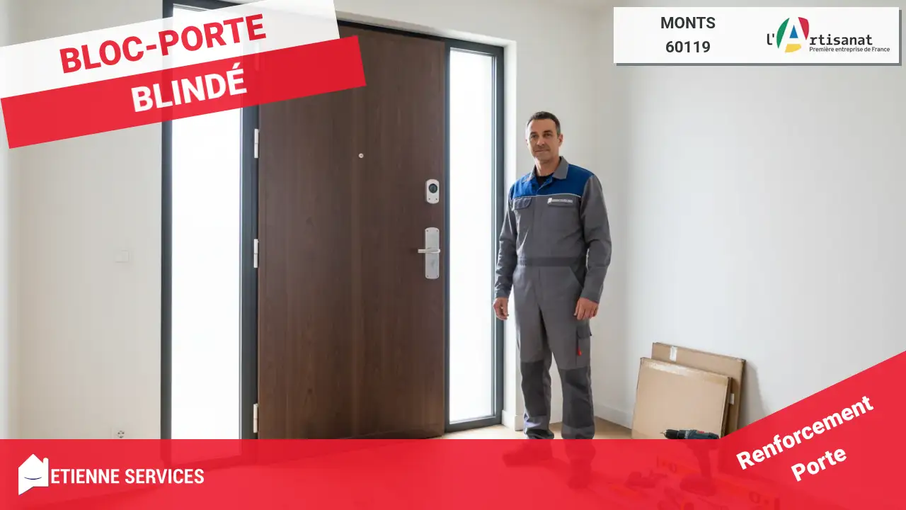 Pose de Porte Blindée de Haute Sécurité par nos Spécialistes à Monts