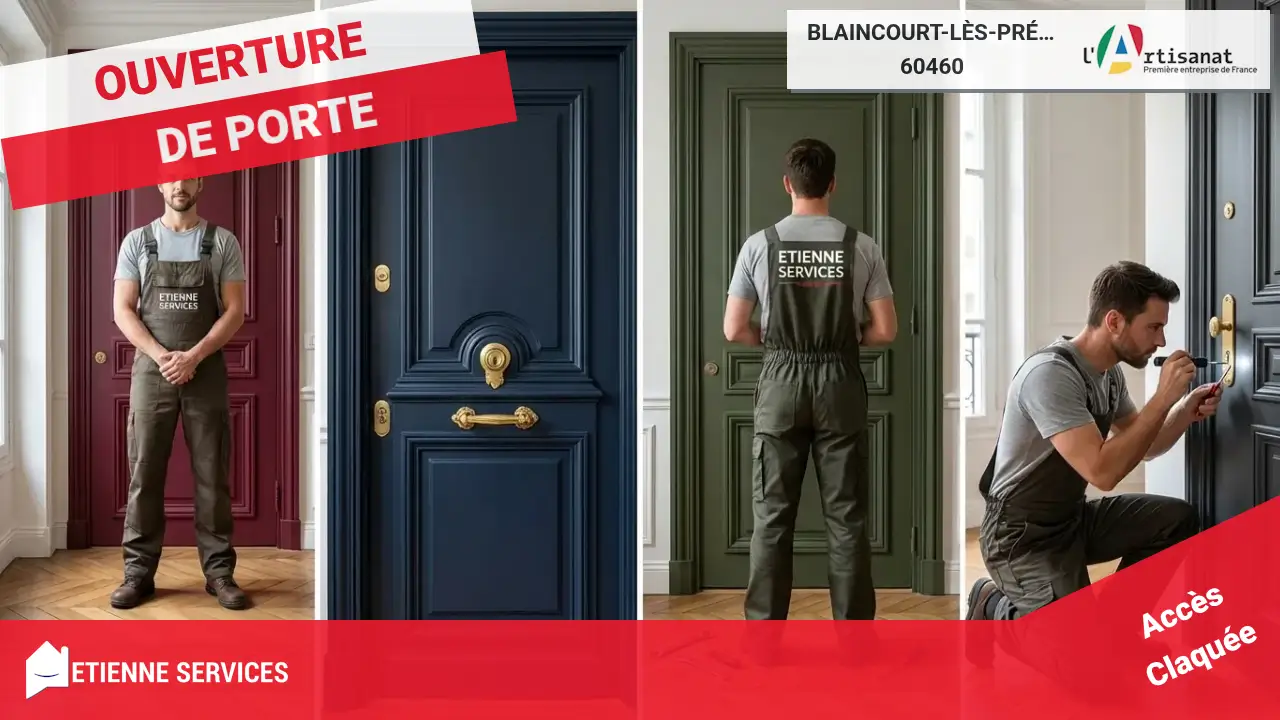 Service rapide d'ouverture de porte claquée ou fermée à clé à Blaincourt-lès-Précy