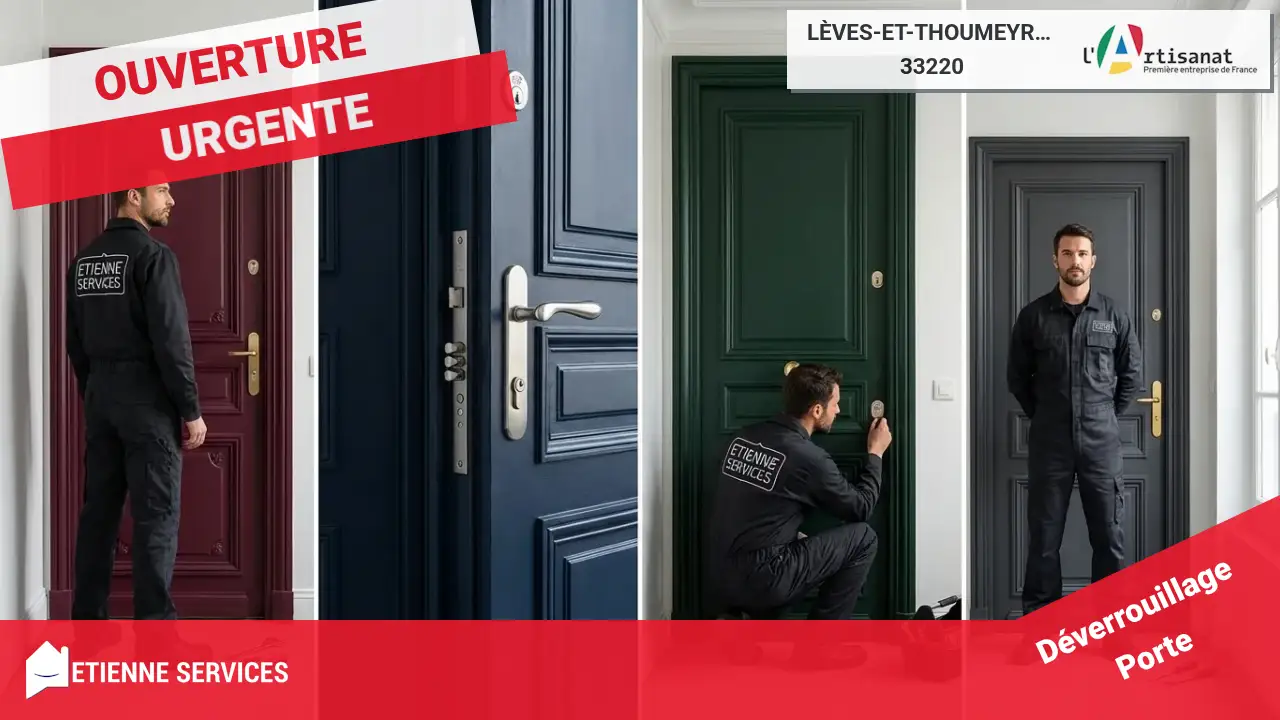 Service Express d'Ouverture de Porte par des Artisans Qualifiés à Lèves-et-Thoumeyragues