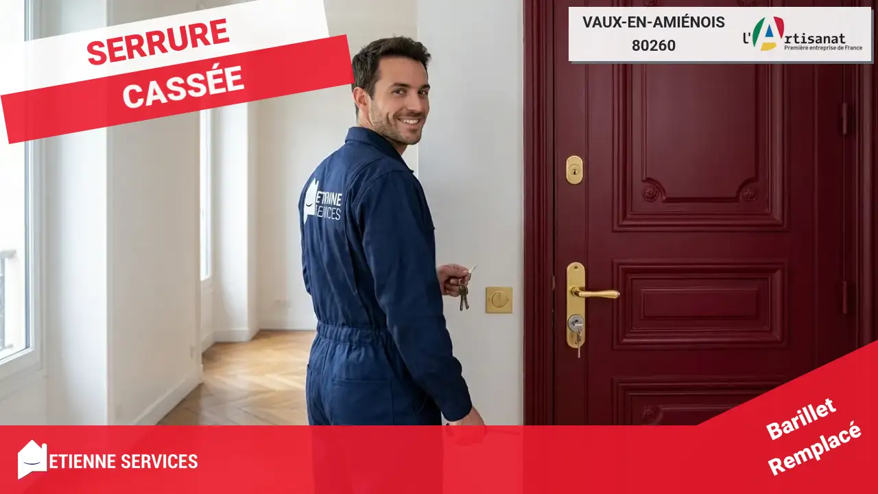 Votre artisan expert en dépannage de serrurerie d'urgence à Vaux-en-Amiénois