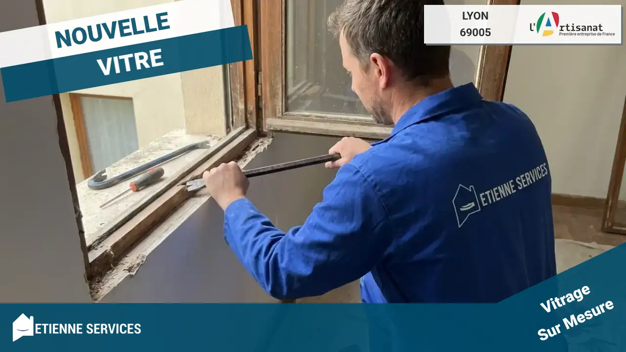 Remplacement rapide de tout type de vitrage par nos artisans vitriers à Lyon (69005)