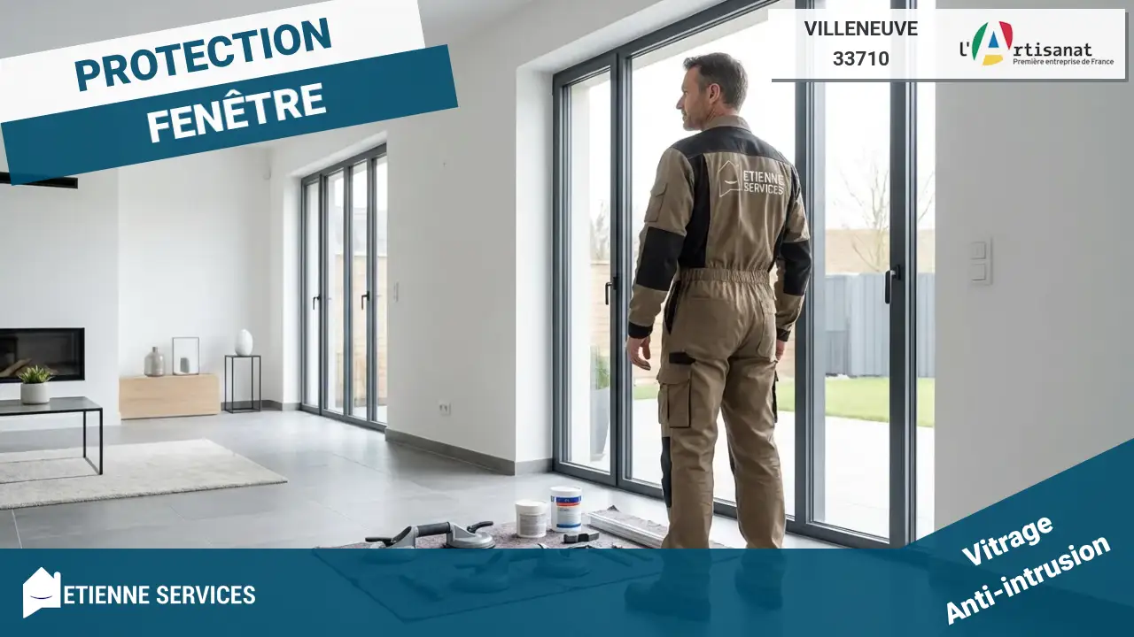 Service de Dépannage d'Urgence en Vitrerie disponible 7j/7 à Villeneuve