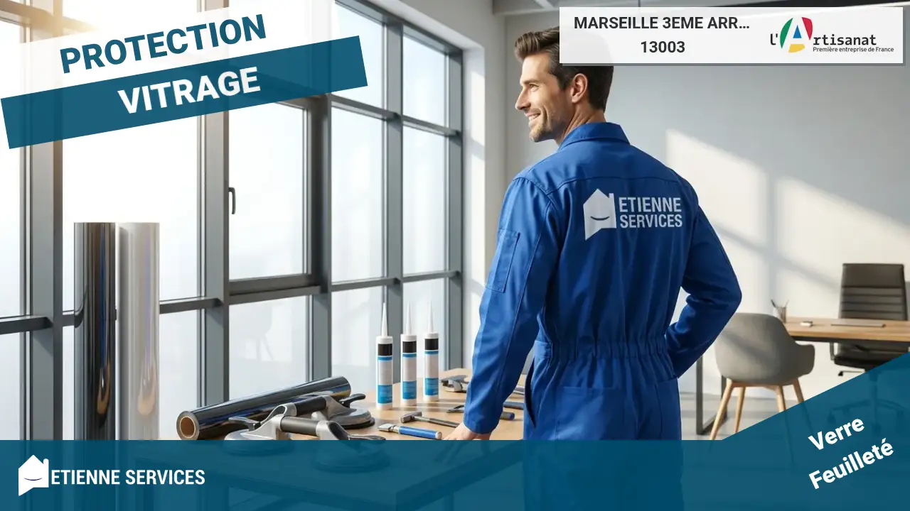 Dépannage de vitrerie d'urgence 7j/7 par les meilleurs artisans à Marseille 3eme