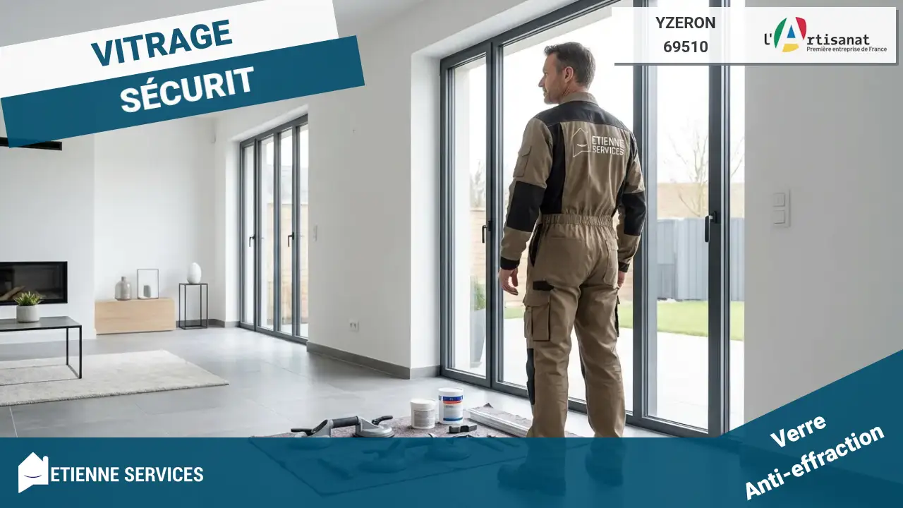 Intervention rapide et dépannage de vitrerie d'urgence 7j/7 à Yzeron