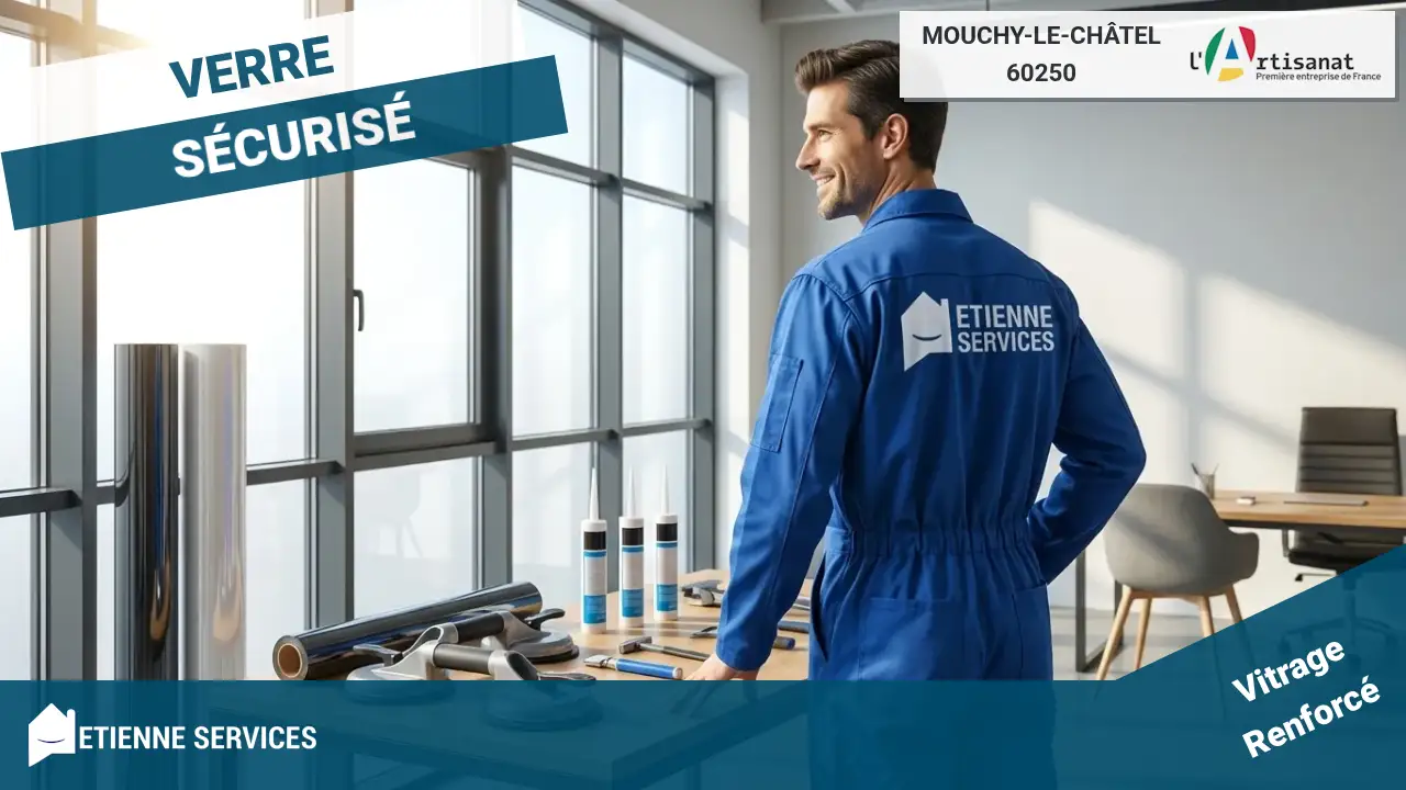 Votre service de dépannage de vitrerie d'urgence, disponible 7j/7 à Mouchy-le-Châtel