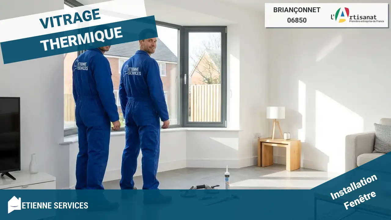 Installation experte de fenêtres et baies vitrées par nos vitriers à Briançonnet