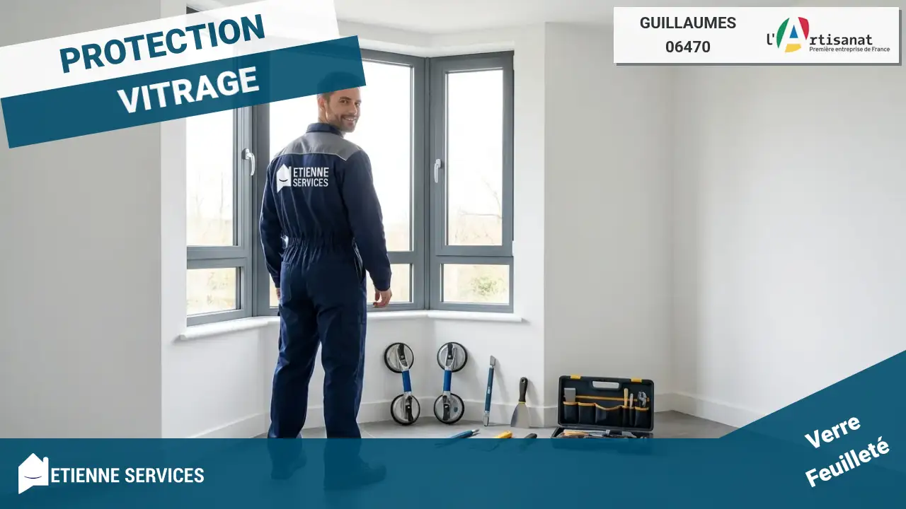 Dépannage d'urgence en vitrerie par nos artisans experts à Guillaumes