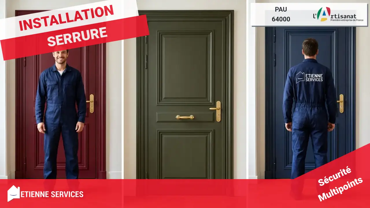 Experts en installation et remplacement de serrure par des artisans serruriers à Pau