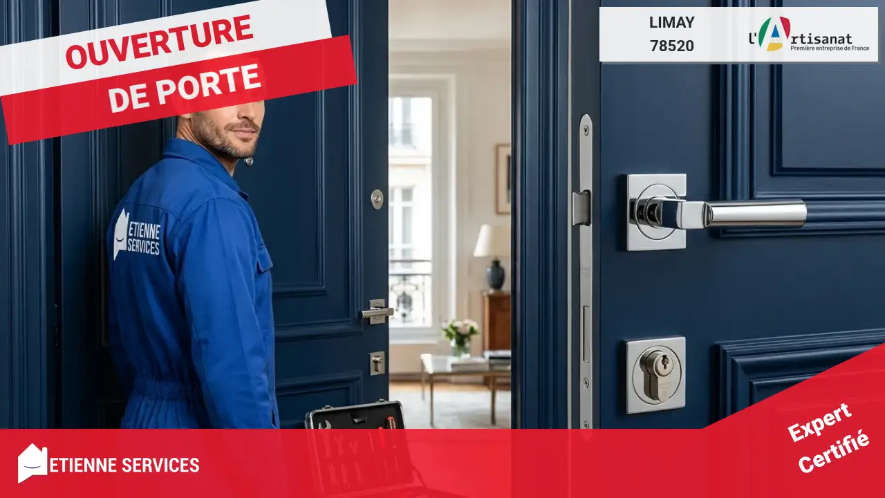 Nos engagements qualité et contact pour votre ouverture de porte à Limay : Disponibles 7j/7