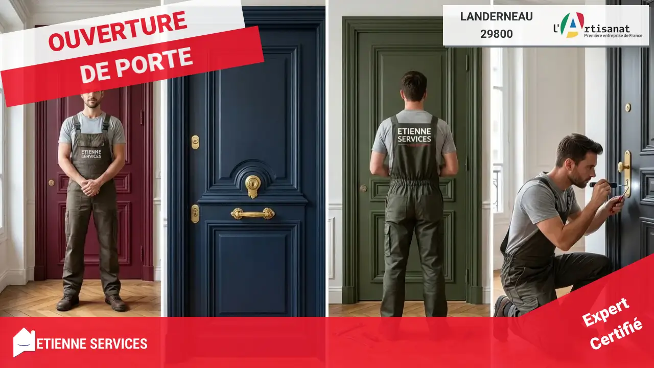 Le savoir-faire de nos serruriers certifiés pour une ouverture de porte maîtrisée à Landerneau