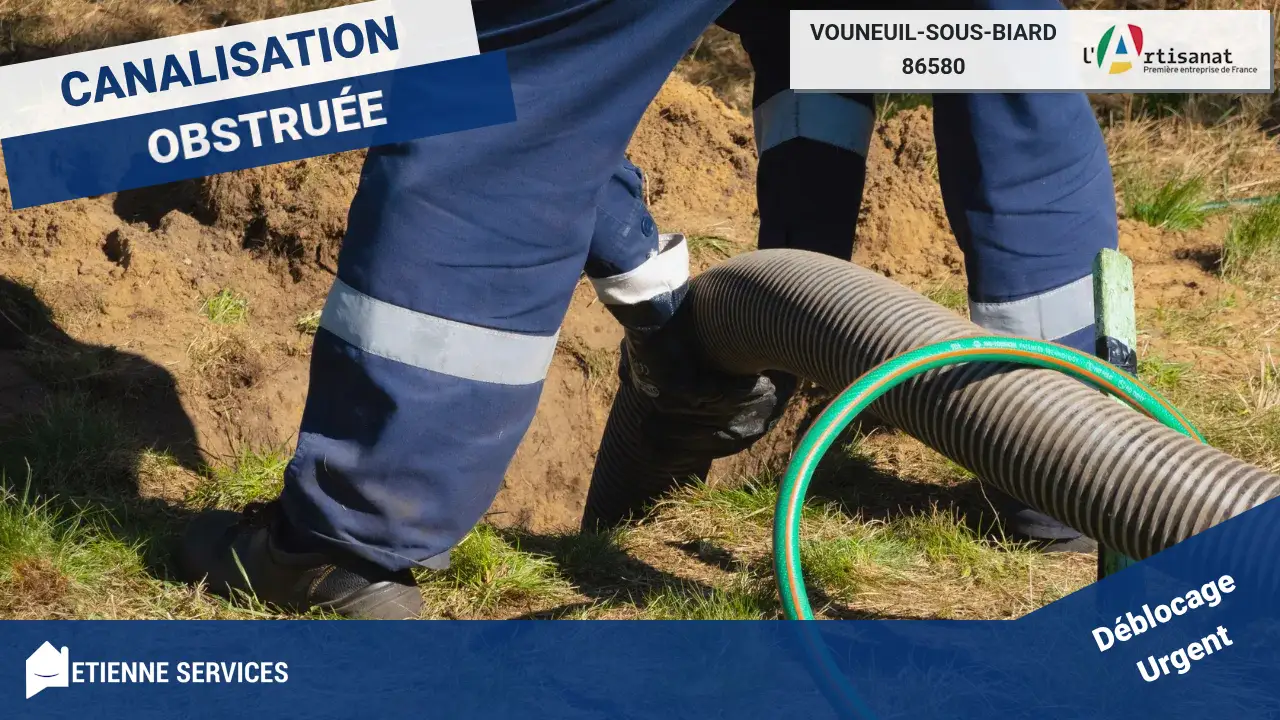 Service expert de débouchage de canalisation à Vouneuil-sous-Biard