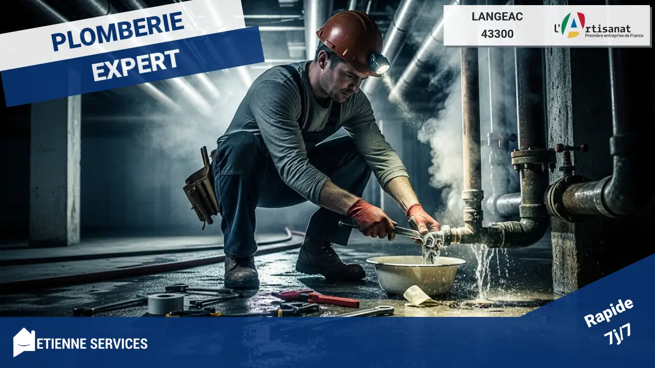 Urgence fuite d'eau à Langeac : Mise en sécurité et réparation provisoire 7j/7