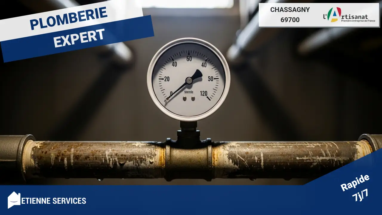 Experts de la recherche de fuite par mise en pression du réseau à Chassagny