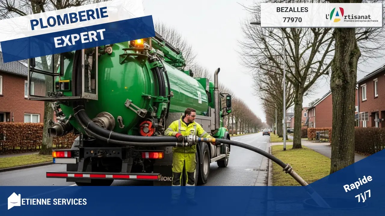 Débouchage haute pression par camion hydrocureur : la solution ultime