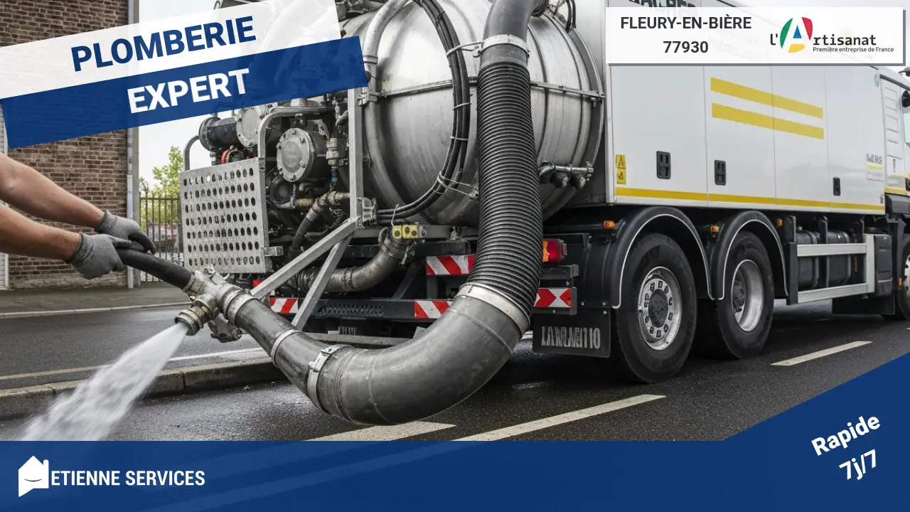 Solution radicale : Débouchage par camion hydrocureur haute pression à Fleury-en-Bière