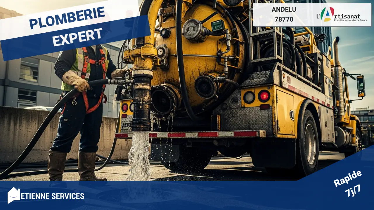 Experts certifiés : Débouchage de canalisation par camion hydrocureur à Andelu