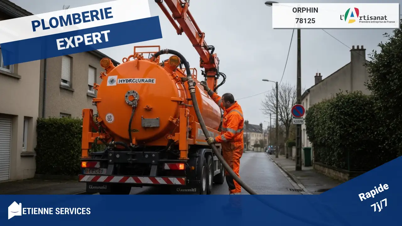 Débouchage par camion hydrocureur : la solution haute pression à Orphin