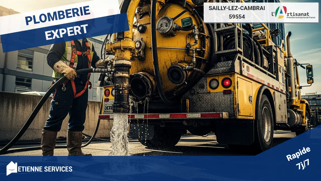 Intervention spécialisée par camion hydrocureur pour débouchage haute pression