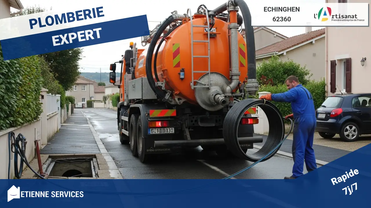 Débouchage par hydrocurage haute pression à Echinghen : La puissance ultime contre les bouchons tenaces