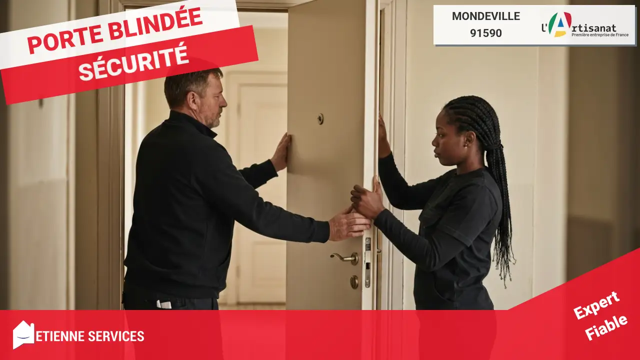 Intervention spécialisée : Installation de porte blindée à Mondeville