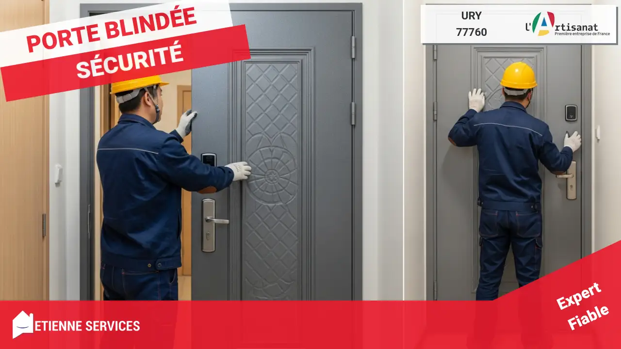 Installation de porte blindée par nos meilleurs artisans dépanneurs d'Ury