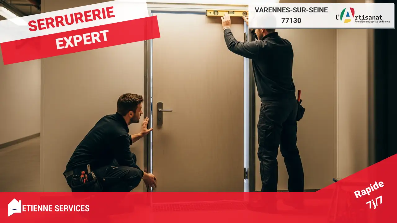 Pose de porte de service par des artisans dépanneurs rigoureux