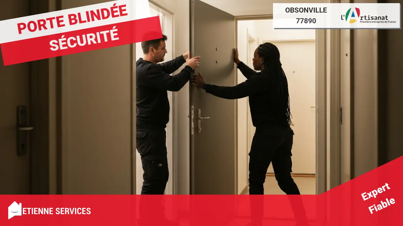 Installation de porte blindée à Obsonville : la haute sécurité par nos artisans dépanneurs